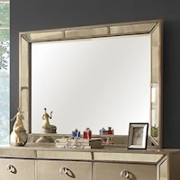 Mirror with Antique Mirror Paneled Frame