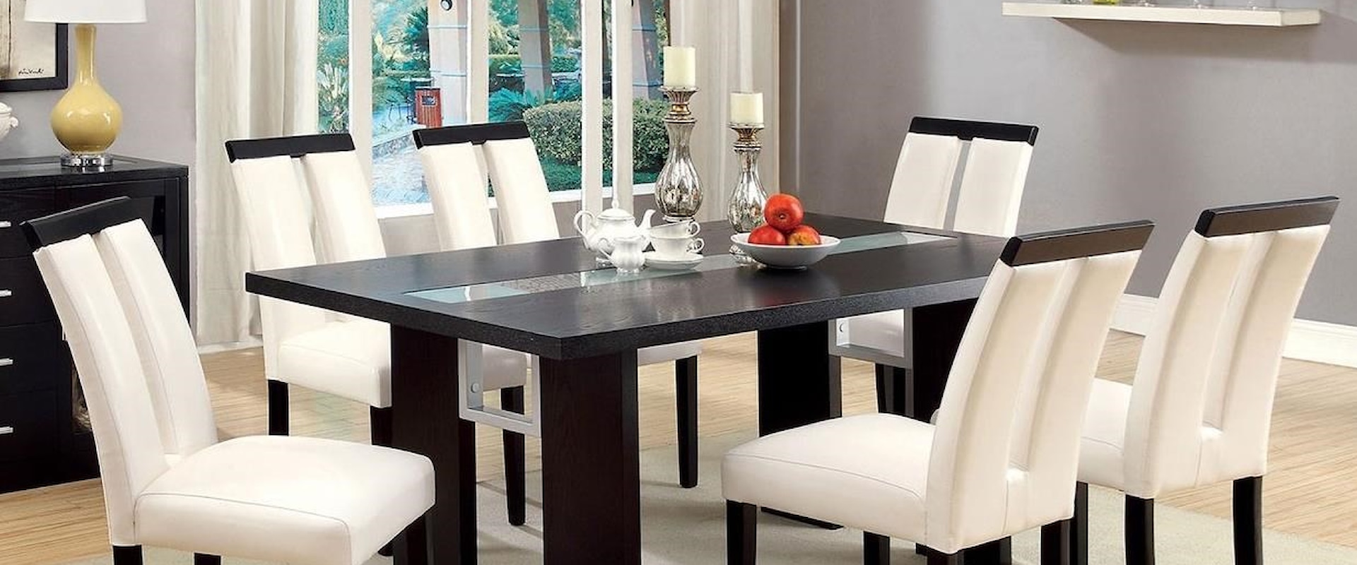 Dining Room Set with Six Chairs