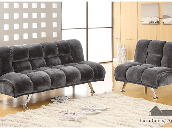 Futon Sofa + Chairs