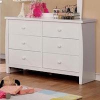 Contemporary Youth Bedroom 6 Drawer Dresser