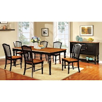 Country Table and 6 Chairs