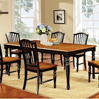 Country Dining Table with Leaf
