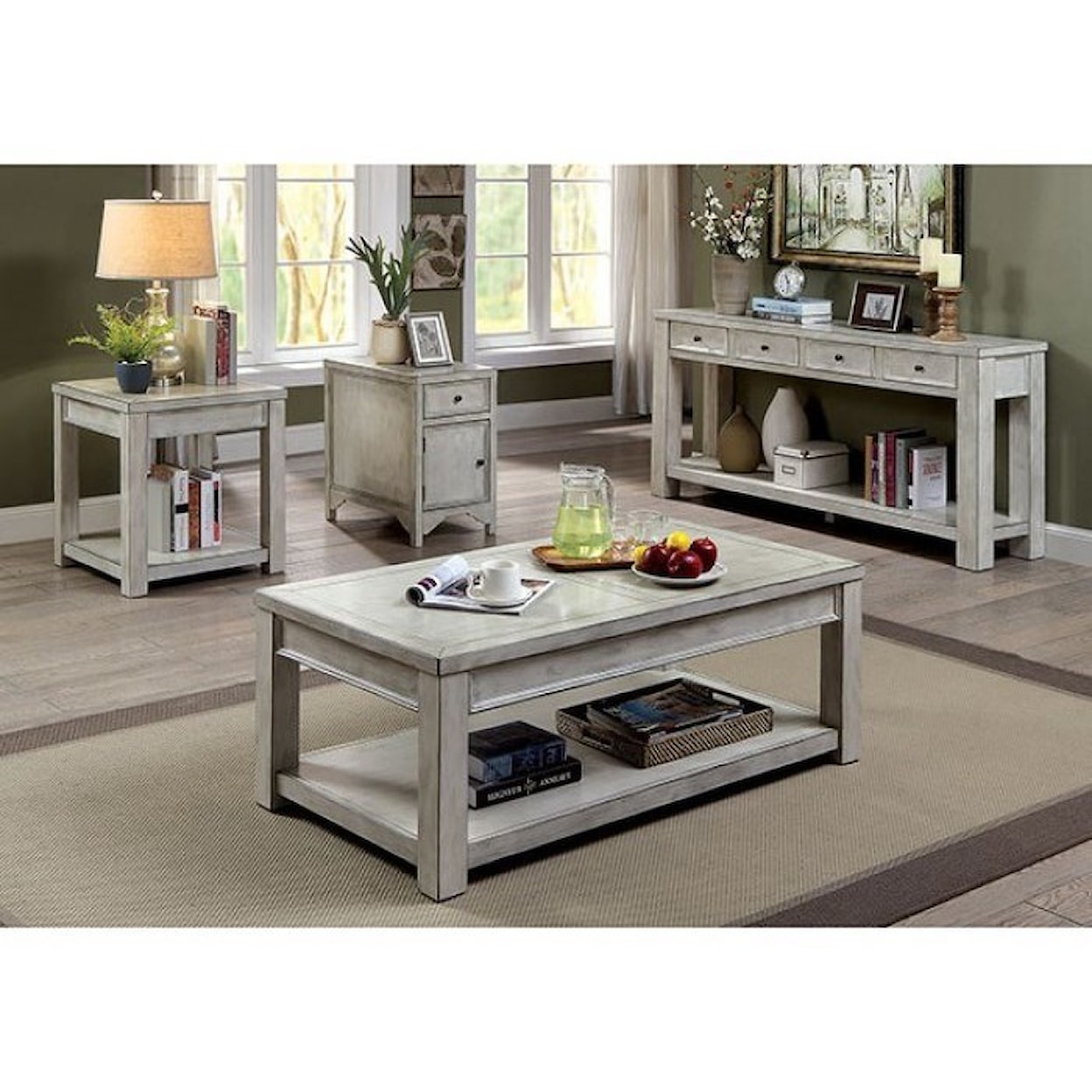 Furniture of America Meadow Occasional Table Group