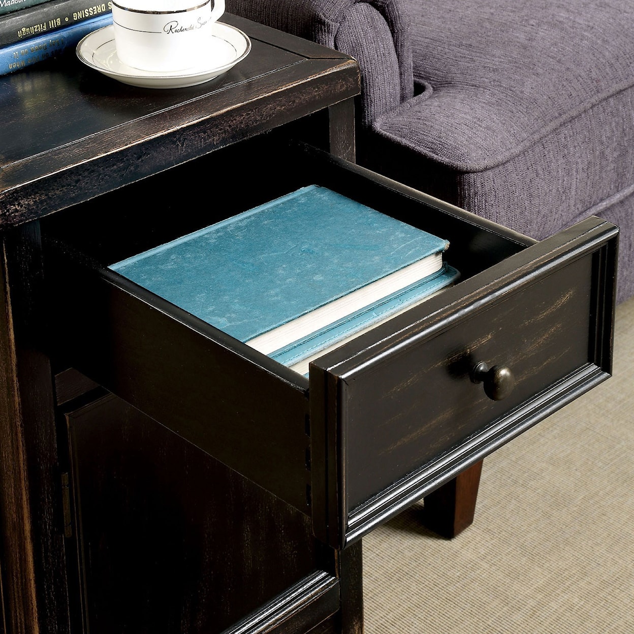 Furniture of America Meadow Side Table