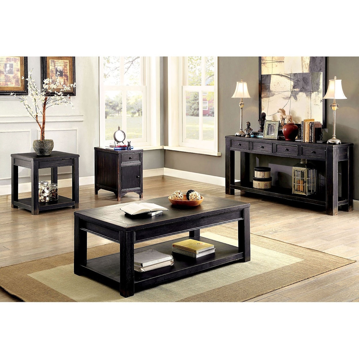 Furniture of America Meadow Side Table