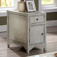 Transitional Side Table with Bottom Cabinet