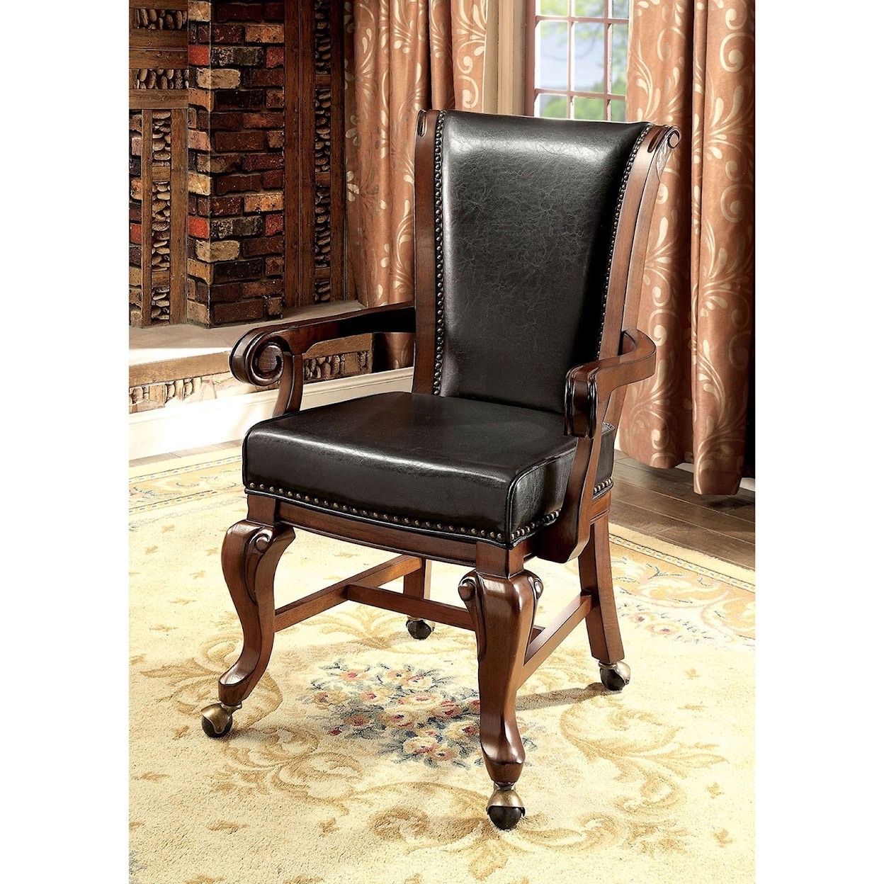 Furniture of America Melina Set of 2 Arm Chairs
