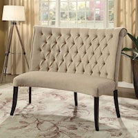 Vintage Style Tufted Dining Bench