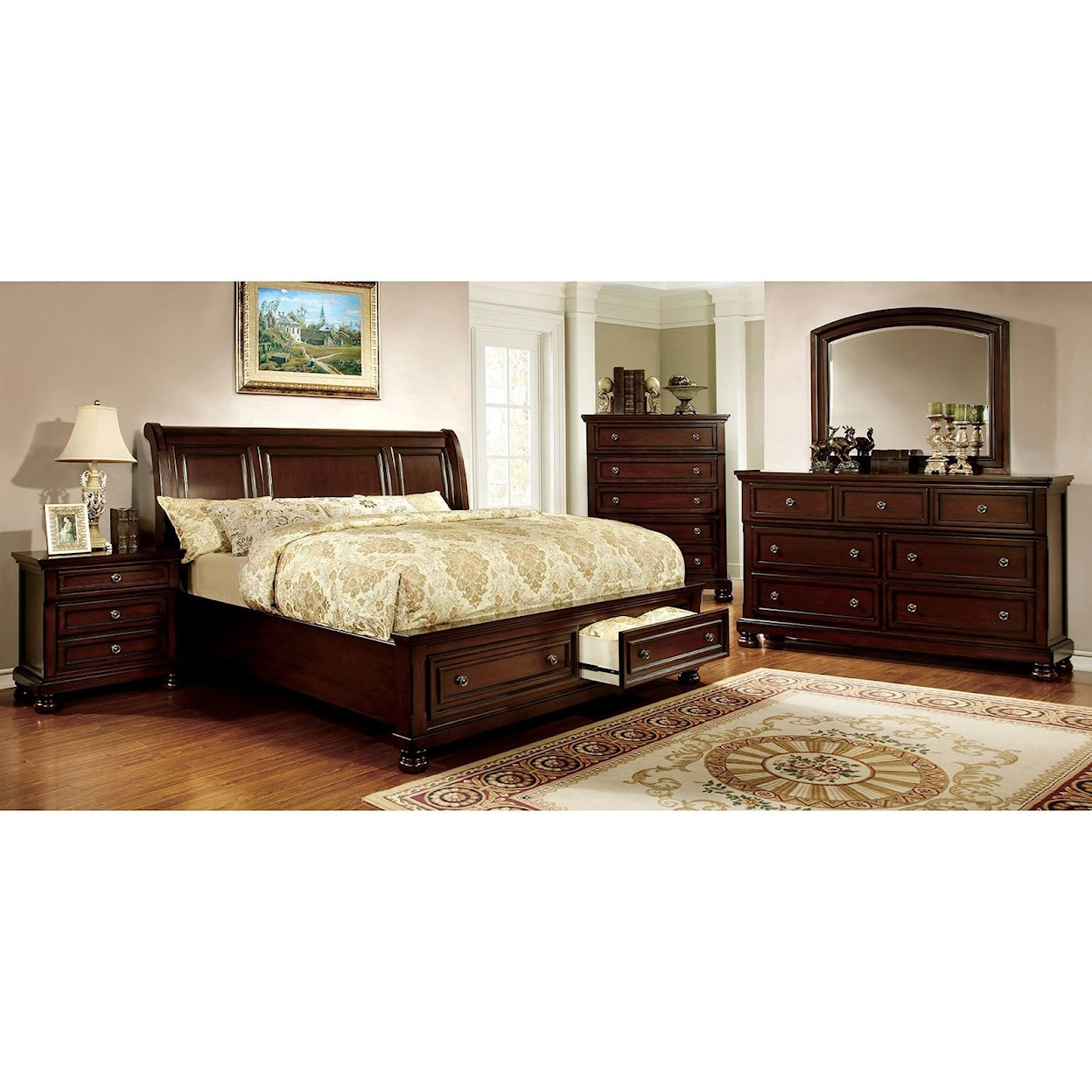 Furniture of America Northville California King Bedroom Group