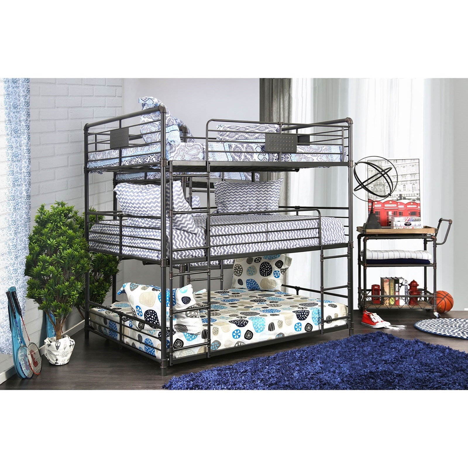 Full/Full/Full Bunk Bed