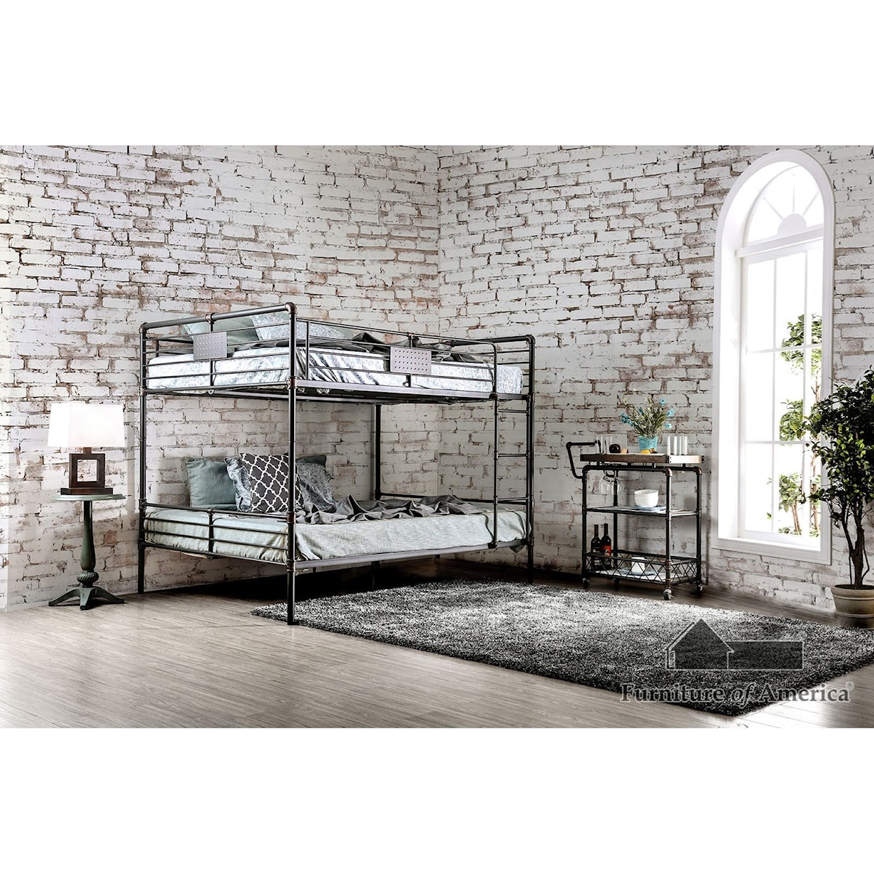 Furniture of America Olga III Queen/Queen Bunk Bed