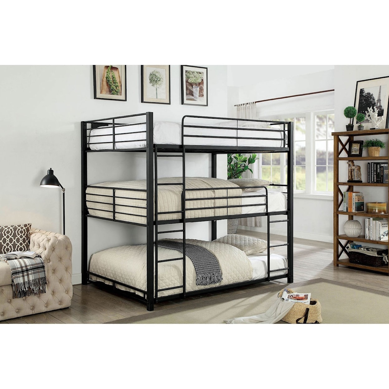 Furniture of America - FOA Olga III Full Triple Decker Bed