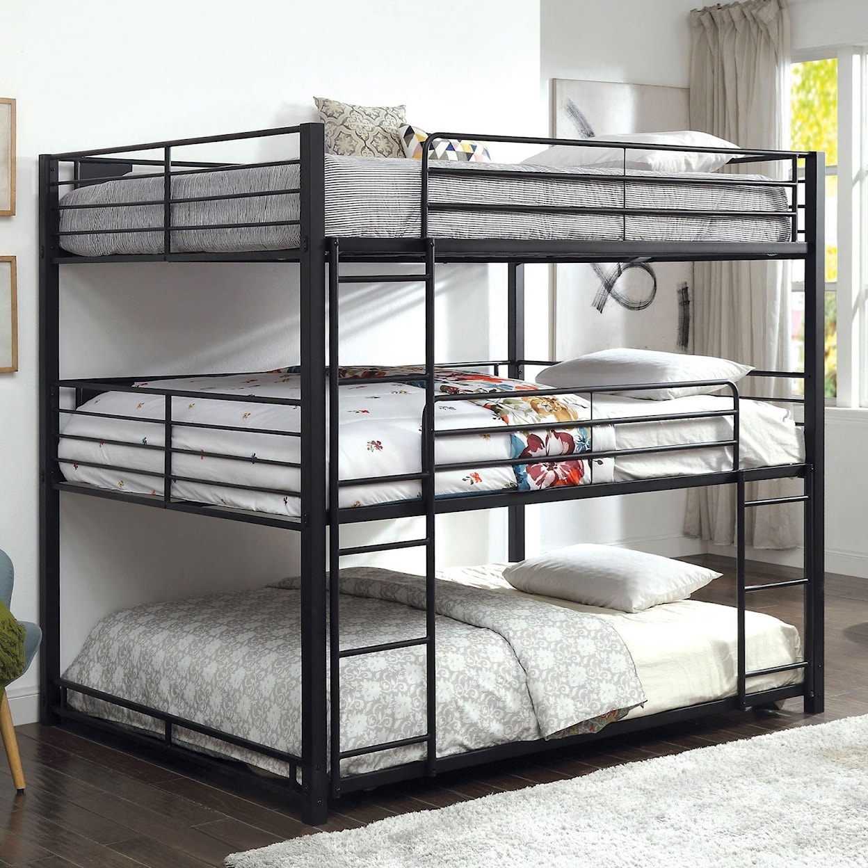 FUSA Olga III Queen Triple Decker Bed