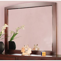 Transitional Mirror with Wood Frame