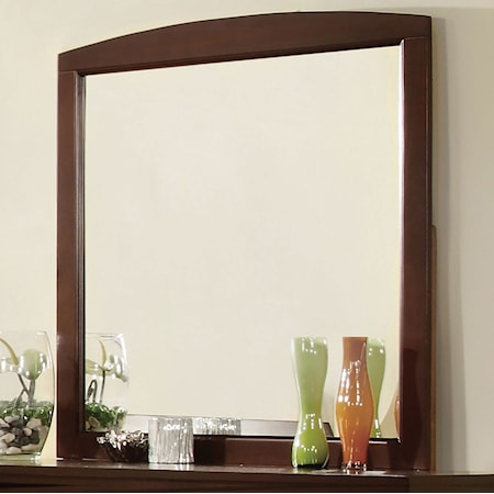 Transitional Mirror with Wood Frame