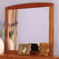 Transitional Mirror with Wood Frame