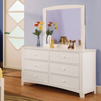 Transitional Dresser and Mirror Set