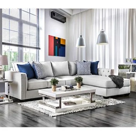 Transitional Sectional with Chaise