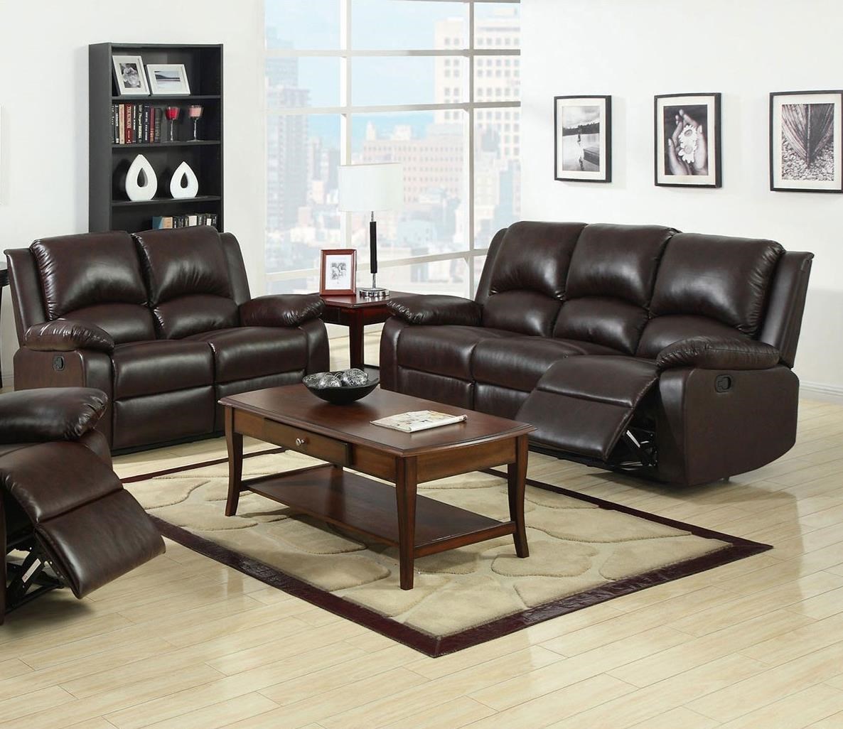 Oxford CM6555 3PC Three Piece Reclining Living Room Set Household Furniture Stationary Living Room Groups