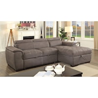 Sofa Sectional with Pull Out Sleeper and Storage