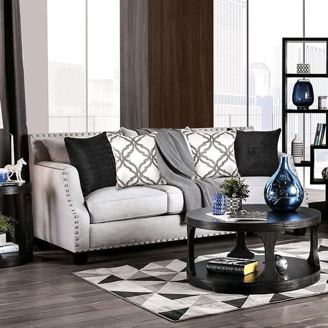 Grey clearance nailhead sofa