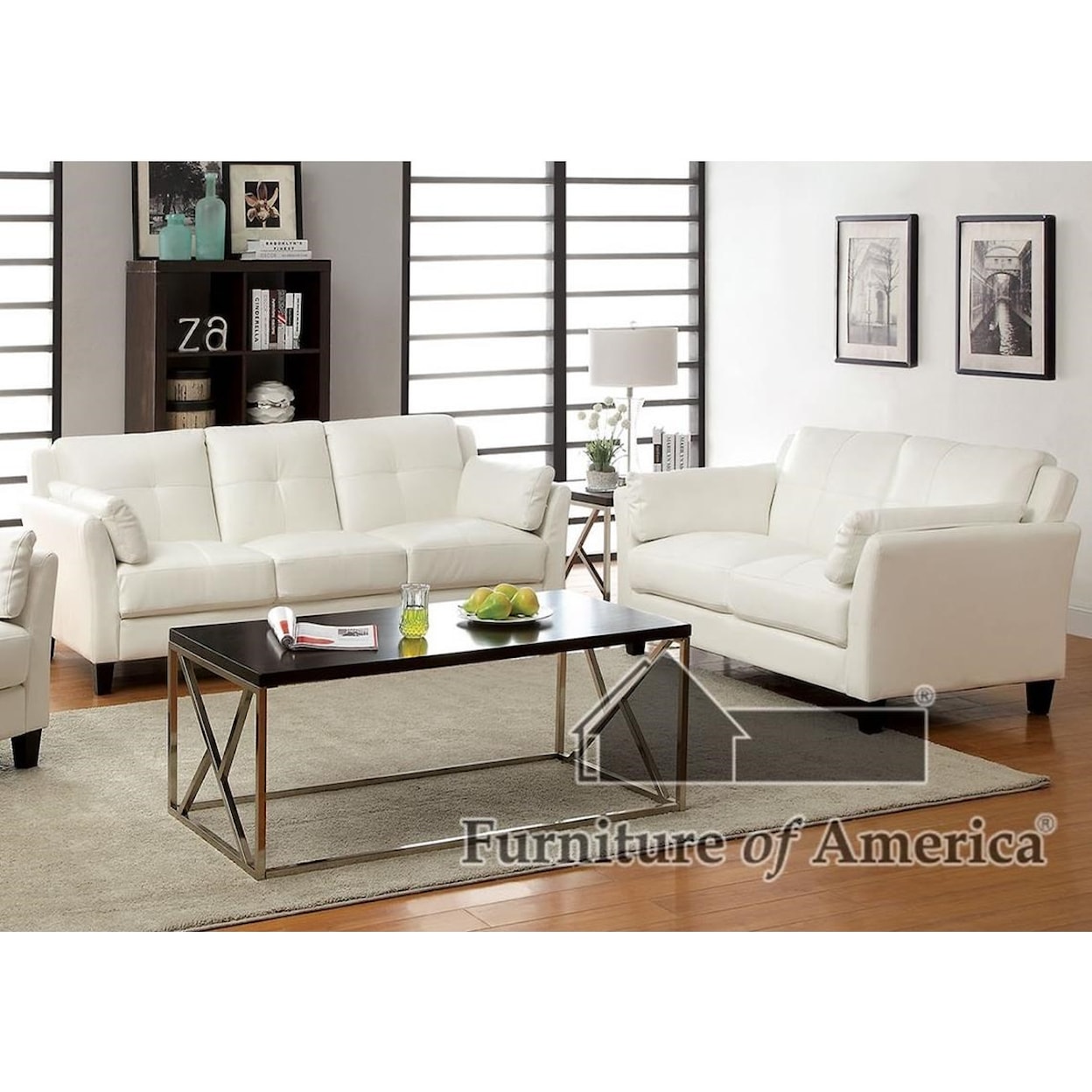 Furniture of America Pierre Stationary Living Room Group