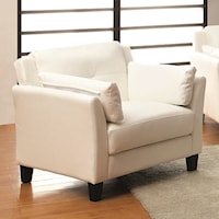 Contemporary Chair with Inner Armrest Cushioning