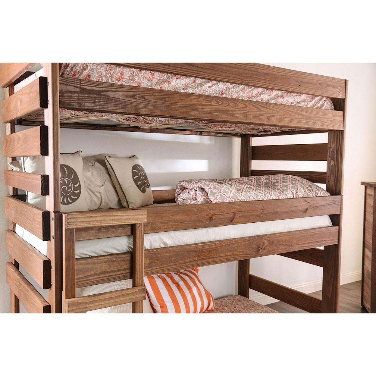 Furniture of America - FOA Pollyanna Twin Triple Decker Bed