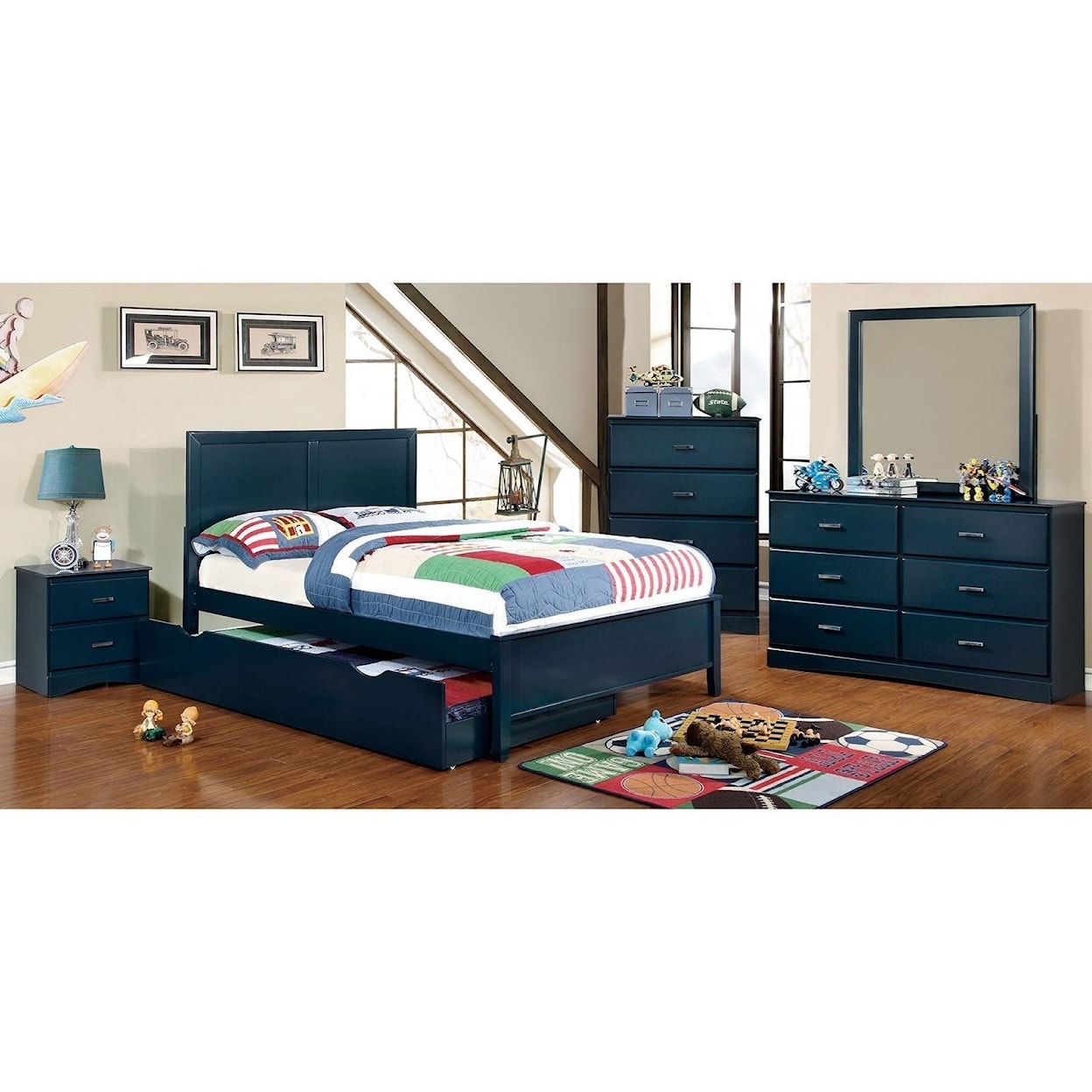 Furniture of America Prismo Twin Bedroom Group