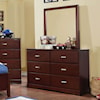 Furniture of America Prismo Dresser and Mirror Combo