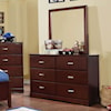 Furniture of America - FOA Prismo Dresser and Mirror Combo