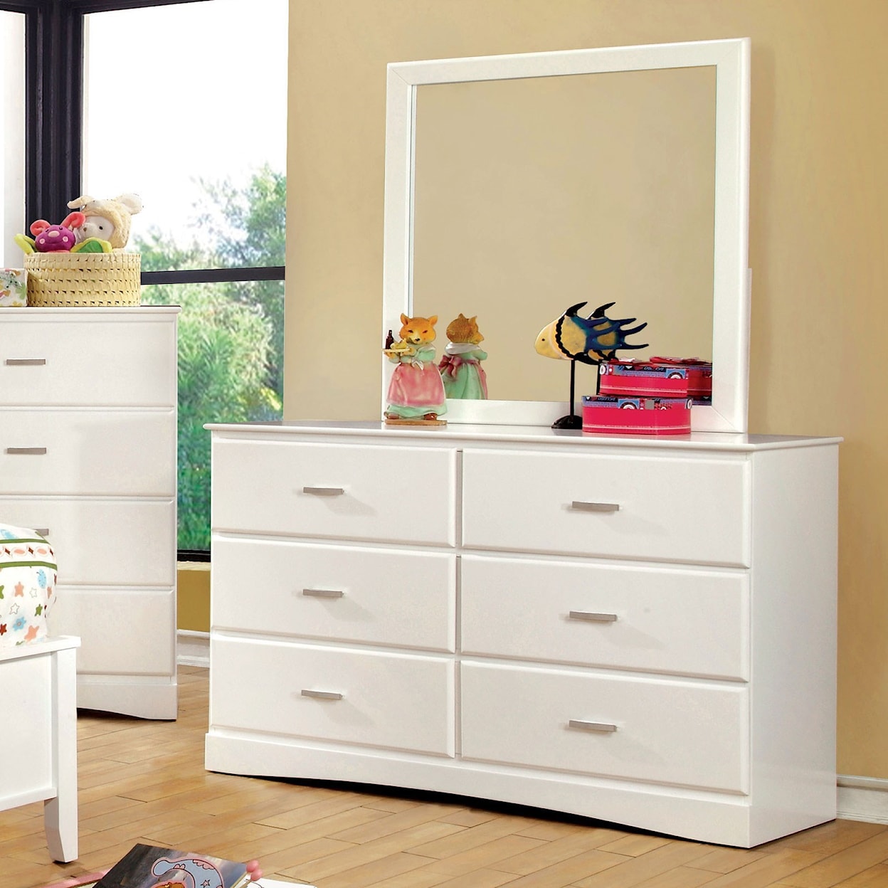 Furniture of America - FOA Prismo Dresser and Mirror Combo