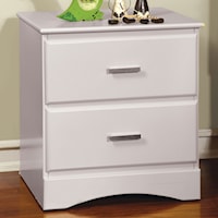 Transitional 2 Drawer Night Stand