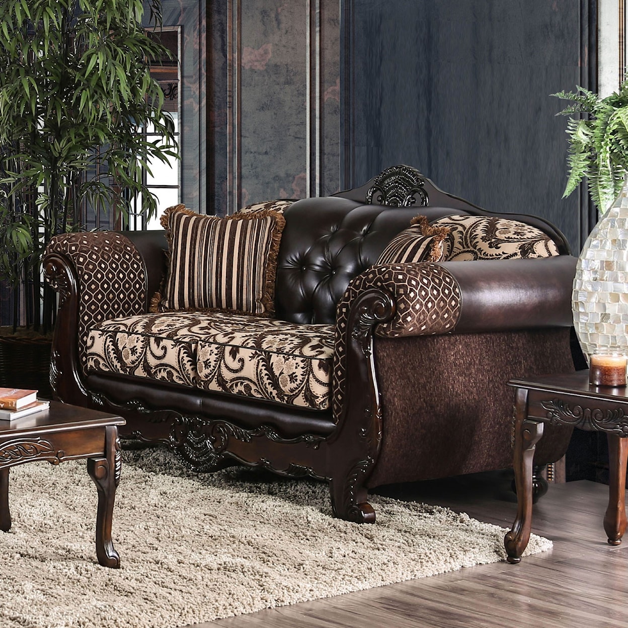 Furniture of America Quirino Love Seat