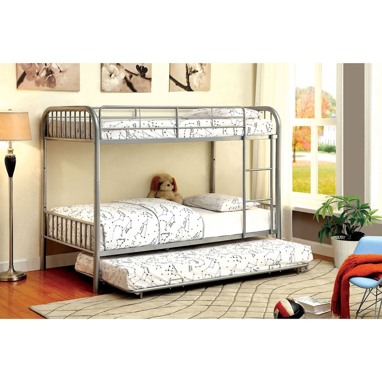 Furniture of America Rainbow Metal Twin/Twin Bunk Bed