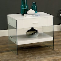 Contemporary End Table with Open Shelf