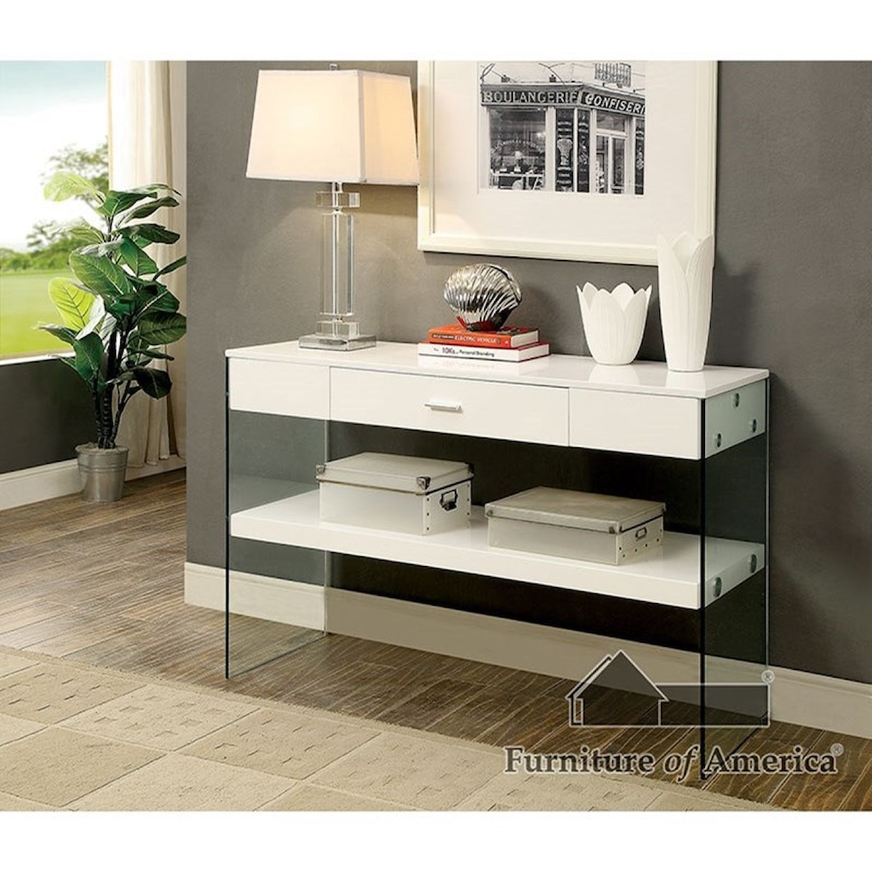 Furniture of America Raya Sofa Table