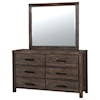 Furniture of America - FOA Rexburg Dresser and Mirror Combination