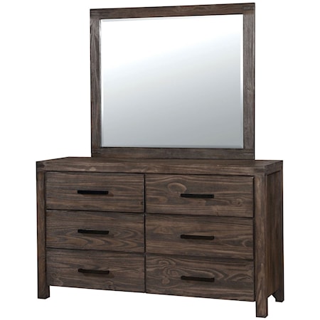 Dresser and Mirror Combination