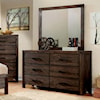 Furniture of America Rexburg Dresser and Mirror Combination
