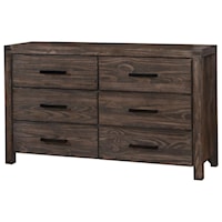 Transitional Dresser with 6 Drawers