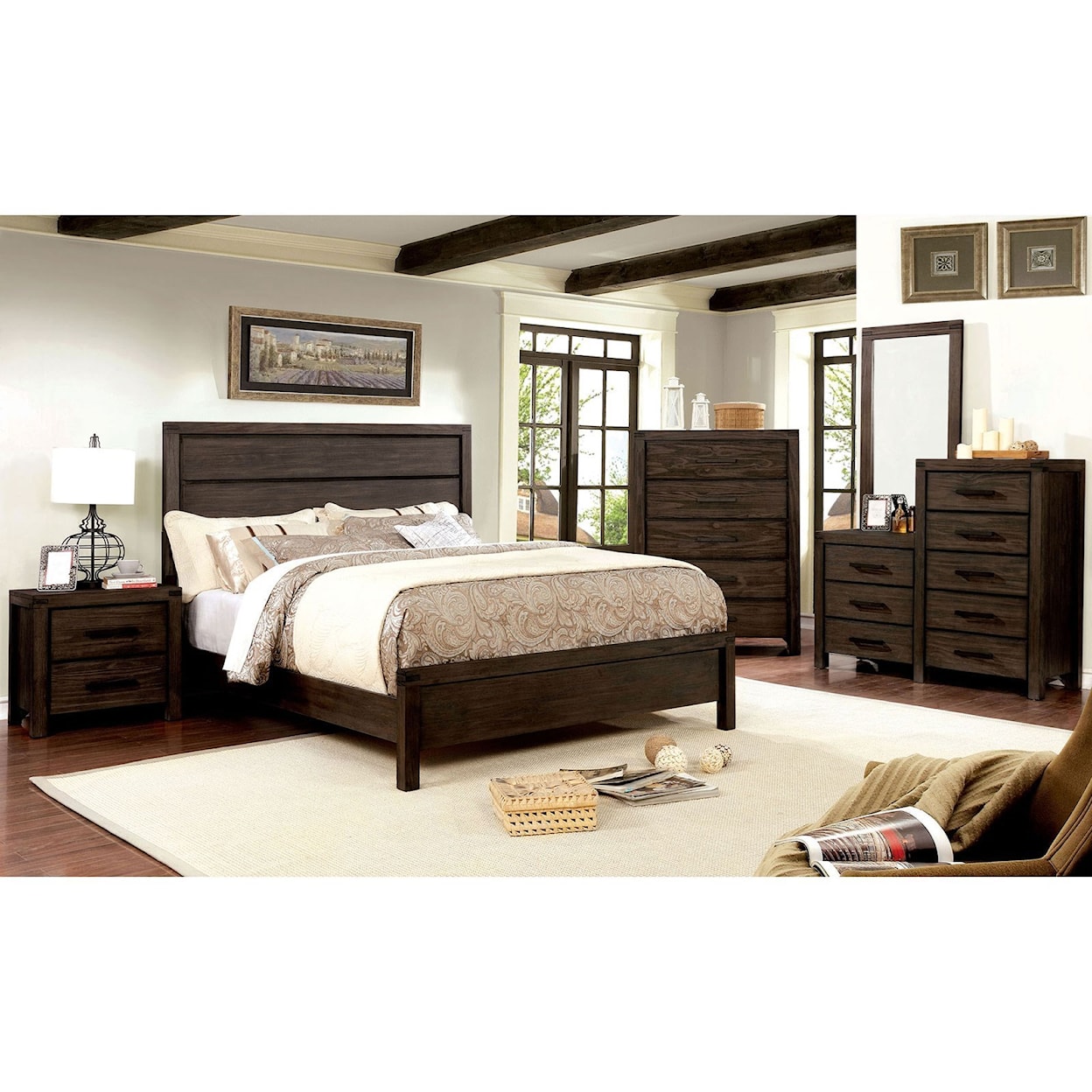 Furniture of America - FOA Rexburg Full Panel Bed