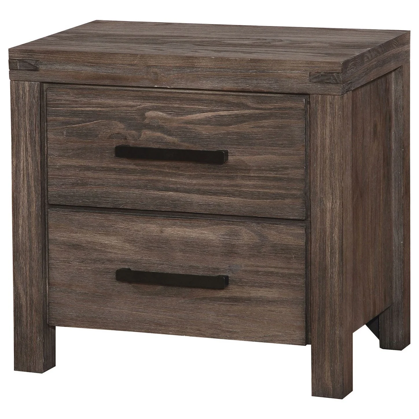 Rexburg CM7382N Transitional Nightstand with 2 Drawers Household
