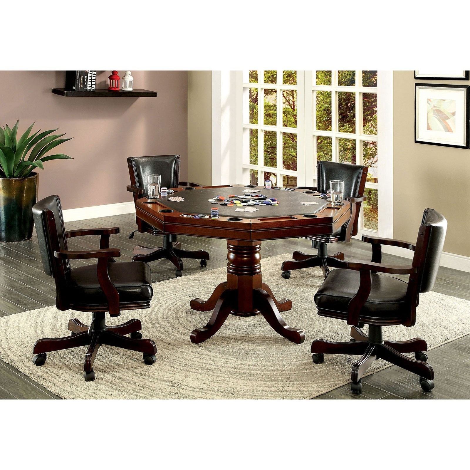 Furniture of America Rowan CM GM339T 5PC Traditional Game Table