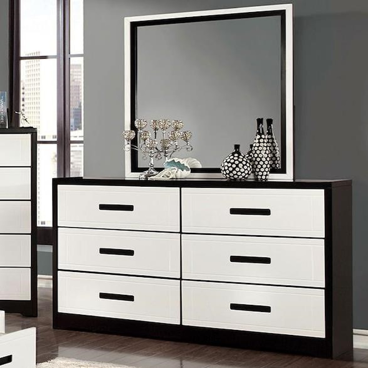 Furniture of America Rutger Dresser and Mirror