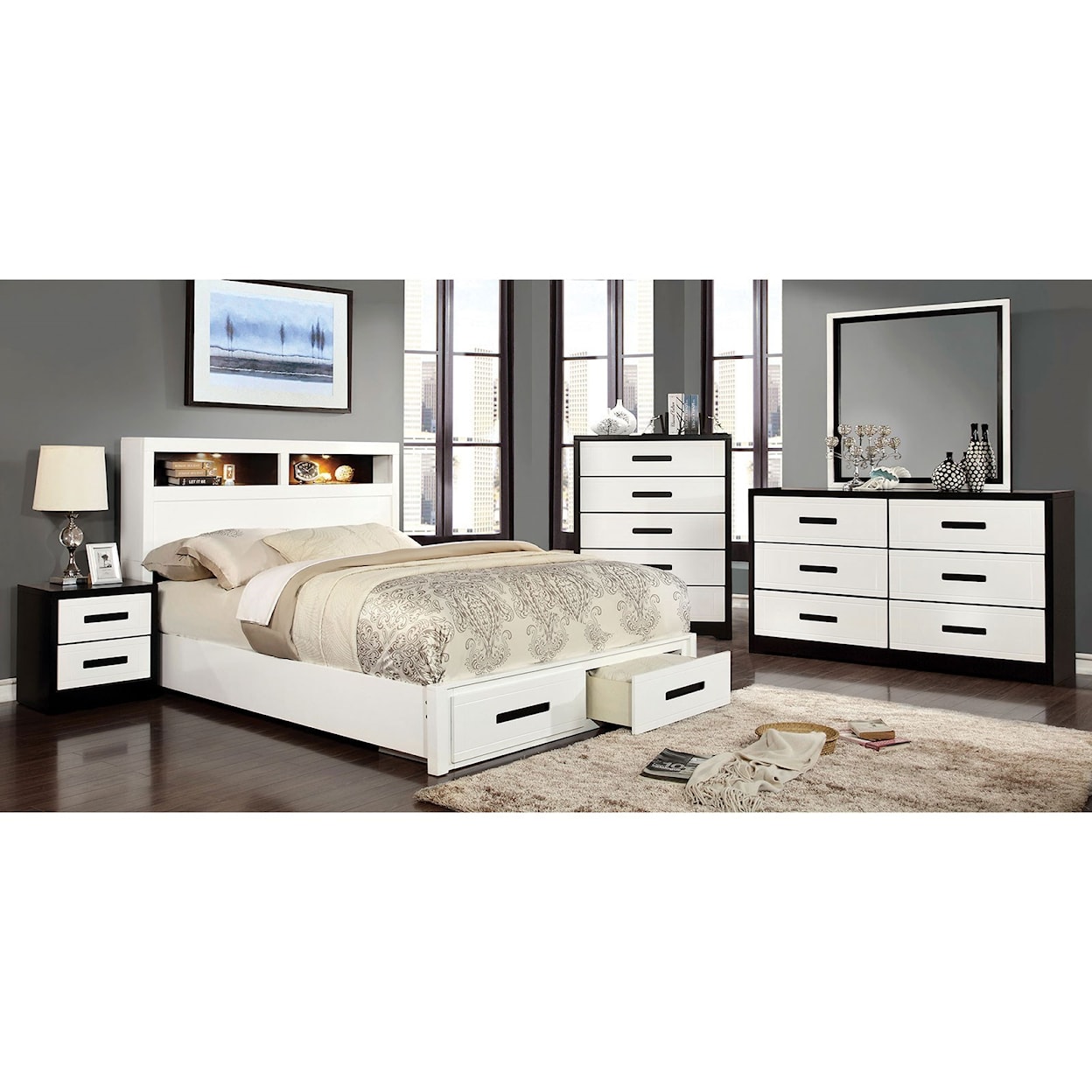 Furniture of America Rutger Full Bedroom Group