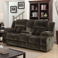 Reclining Loveseat with Storage Console