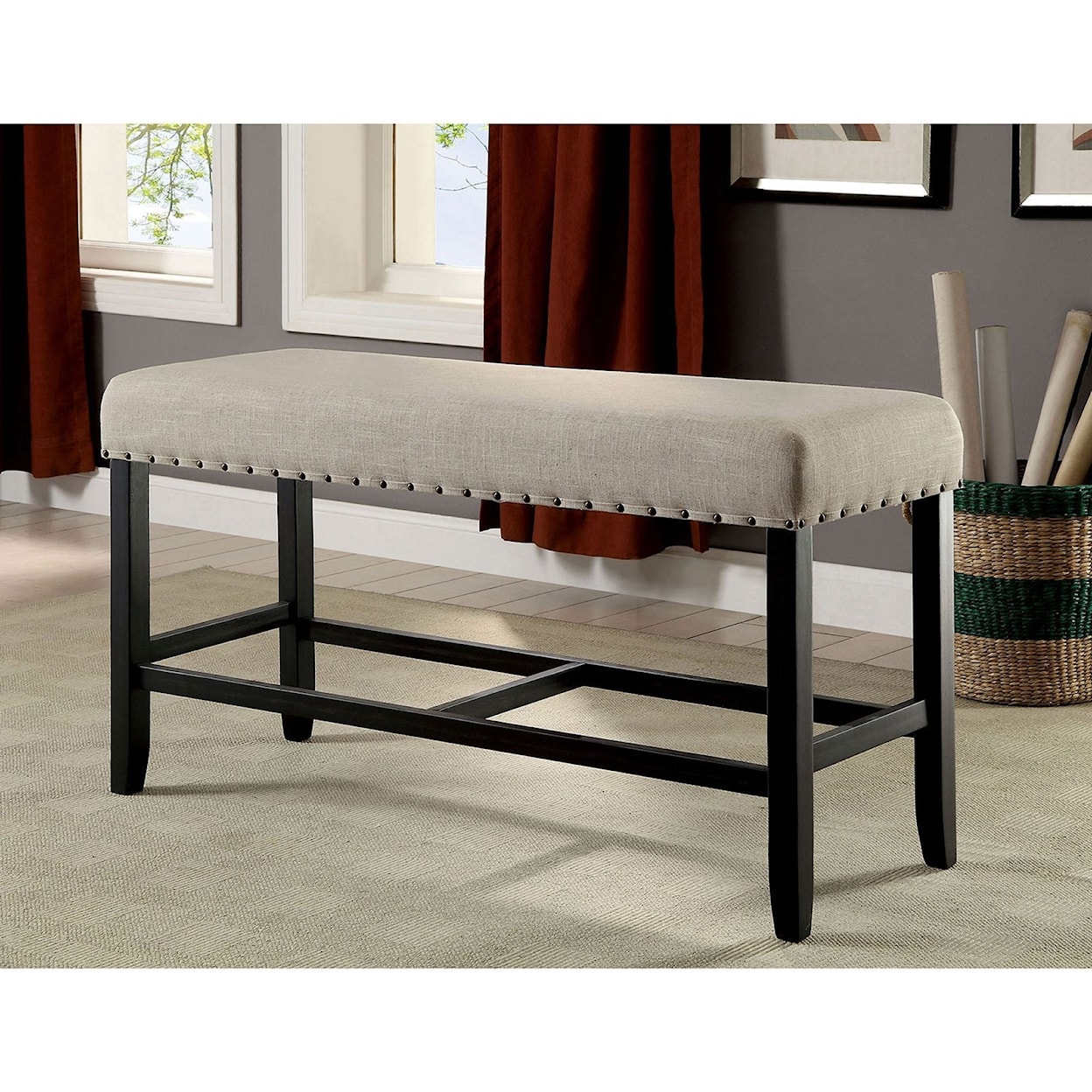 Furniture of America - FOA Sania III Counter Height Bench