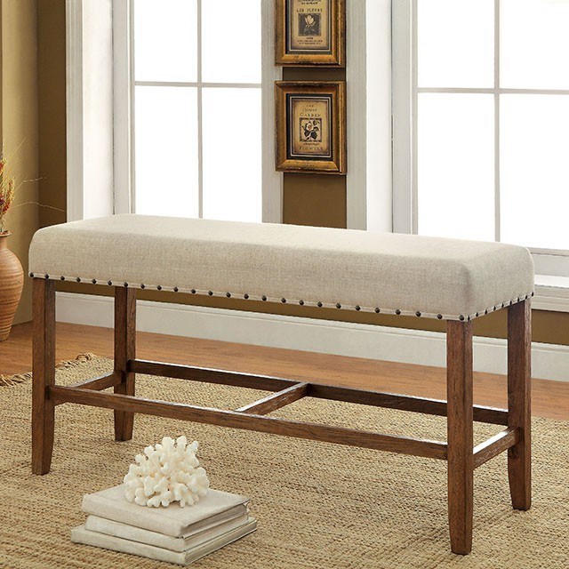 Rustic counter height hot sale bench