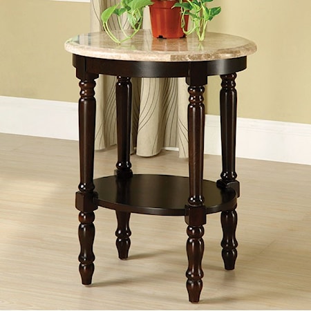 Oval Marble Top Stand